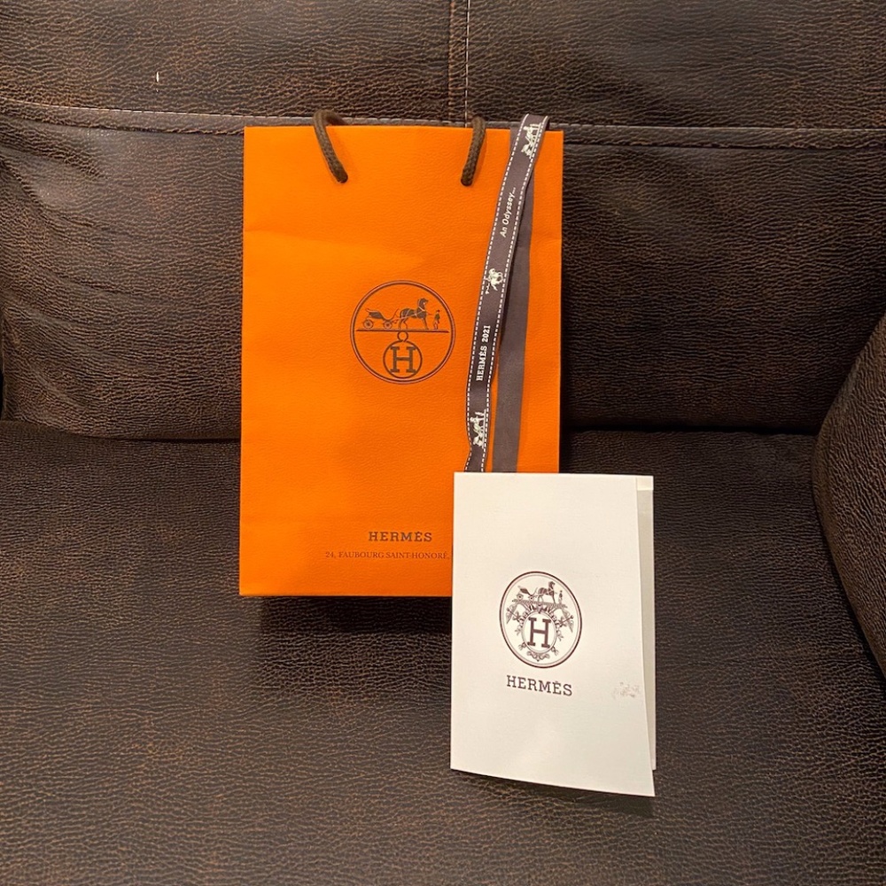 Hermès Gift Bag with House Bolduc Ribbon